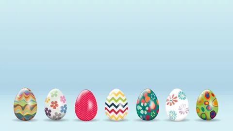 Animation, Easter eggs on a light background. Video for presentation. Stock Footage 168102955