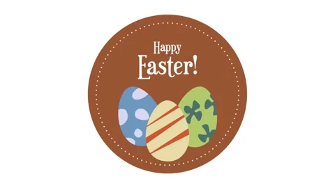 Animation, Easter eggs on a light background. Video for presentation of Happy Stock Footage 168103068