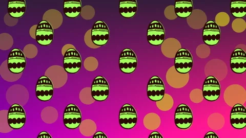 Animation of easter eggs on purple background Stock Footage 315950789
