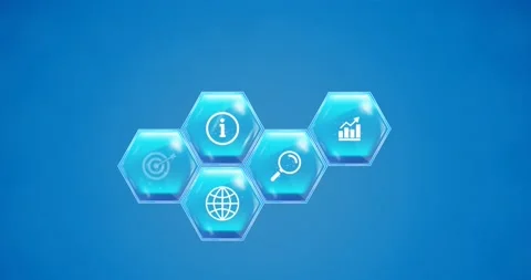 Animation of education and learning blue... | Stock Video | Pond5