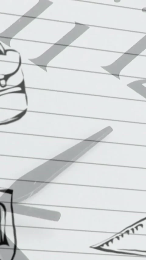 Animation of education icons over clock ticking Stock Footage 343996458