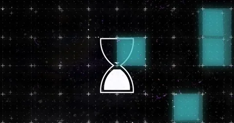 Animation of egg timer icon on black bac... | Stock Video | Pond5