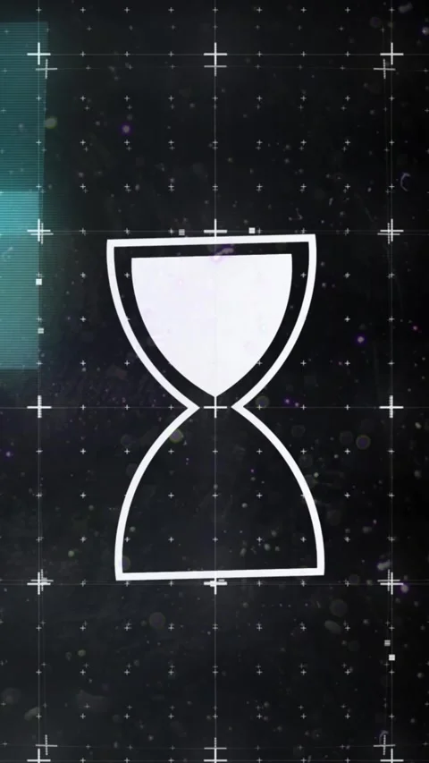 Animation of egg timer icon on black background Stock Footage 342136534