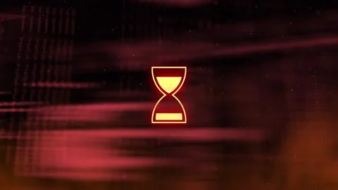Animation of egg timer icon over data processing Stock Footage 158228306