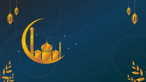 Animation. eid al fitr or eid mubarak with islamic background animation Eid Stock Footage 270953442