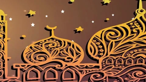 Animation of Eid Mubarak Idul Fitri Ramadan Kareem for template background or Stock Footage 270954250