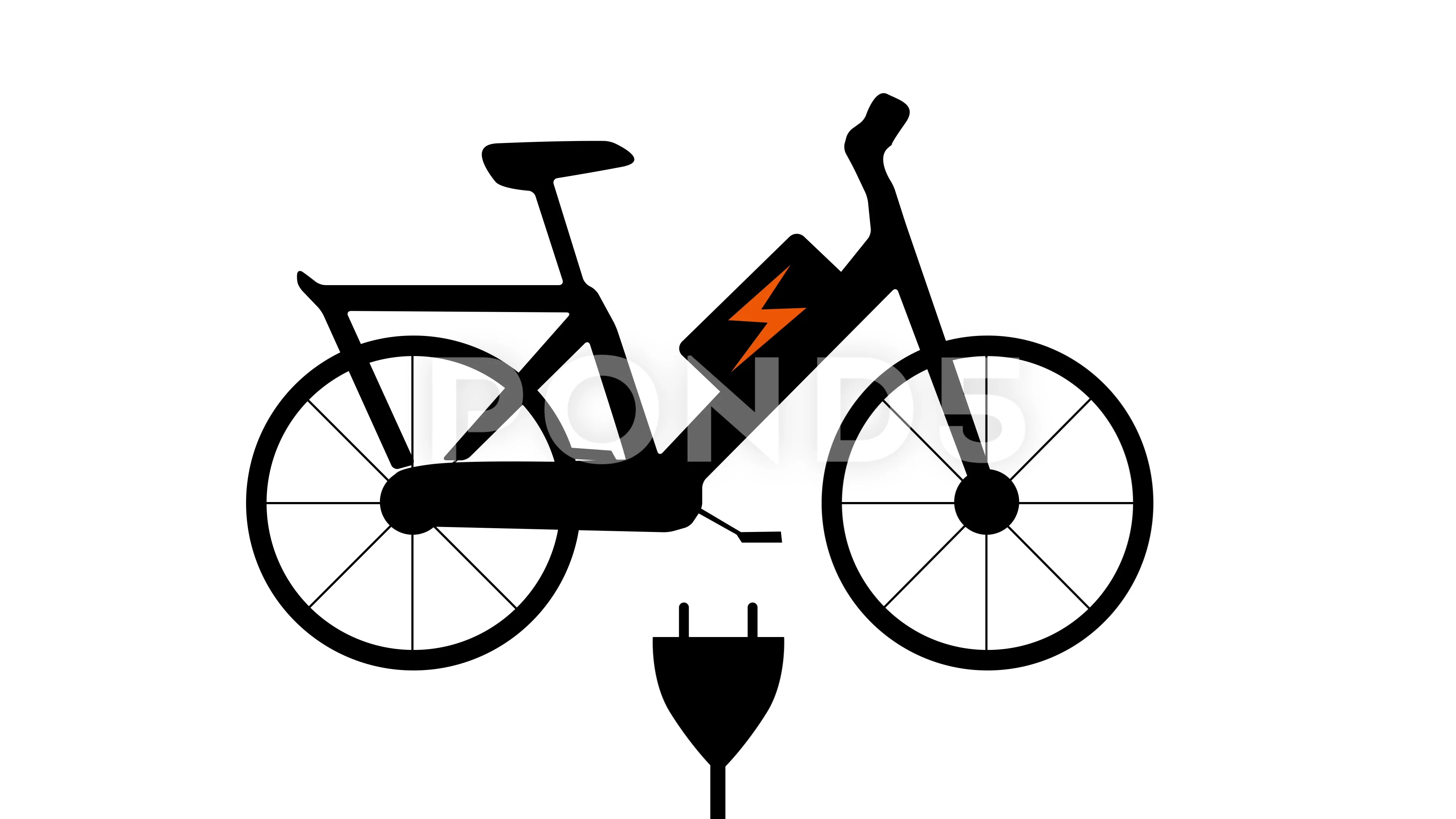 Animation: electric bike needs to rechar... | Stock Video | Pond5