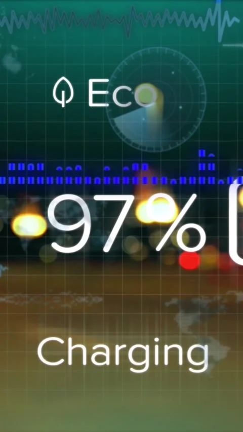 Animation of electric car and data processing over road traffic Stock Footage 344595613