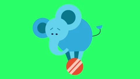 Animation elephant show circus object on green screen. Stock Footage 277239424
