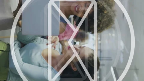 Animation of email icon and data processing over diverse business people in Video stock 314125619