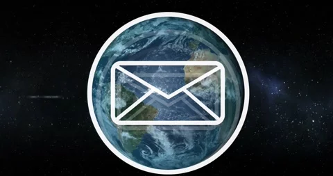 Animation of email icon and data processing over globe Video stock 326757977