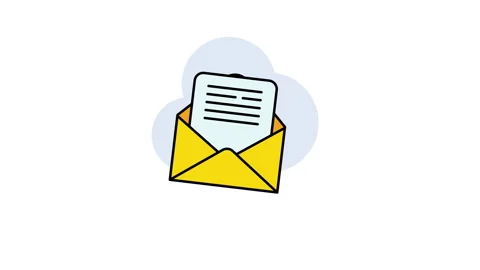 Animation of an email icon with dynamic motion, perfect for communication, Stock Footage 304604855