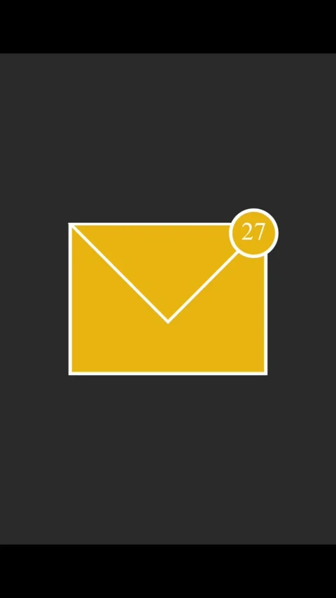 Animation of email icon with growing notification counter, digital message .. Vídeo Stock 330511558