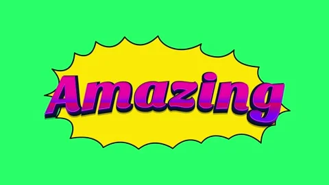 Animation emotional text on green background. Stock Footage 273876818