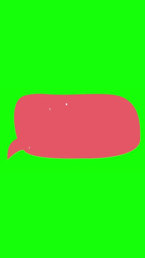Animation. Empty, blank speech bubble with space for copy text, on a green Stock Footage 321649062