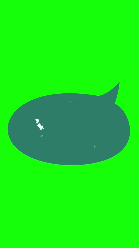 Animation. Empty, blank speech bubble with space for copy text, on a green Stock Footage 322114830
