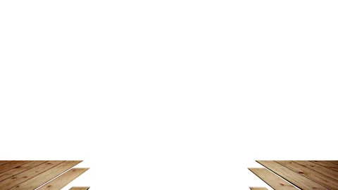 Animation of empty wooden table top on white background. 動画素材 336940734