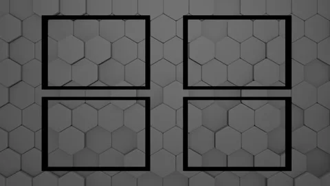 Animation end screen abstract background hexagon gray color . Suitable for vlog Stock Footage 274384483