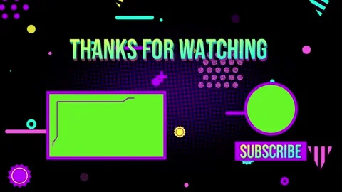 Animation of end screen or outro collection. End screen with text effect Video stock 252273370