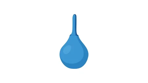 Animation of enema bulb for bowel cleansing Stock Footage 340879089