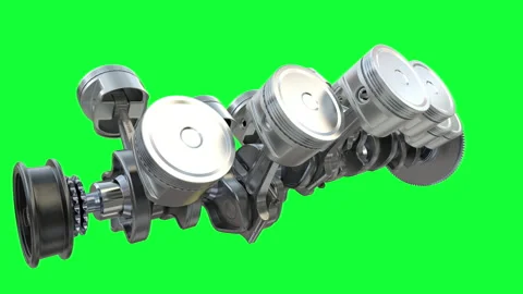 Animation Engine Pistons V12 Stock Footage 155832132