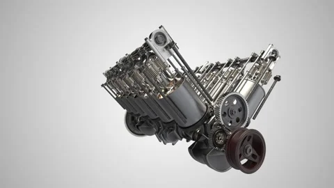 Animation Engine Pistons V12 Stock Footage 156271714