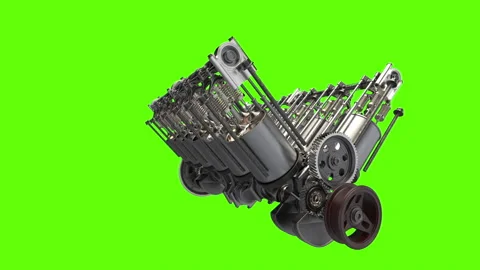 Animation Engine Pistons V12 Stock Footage 156271716