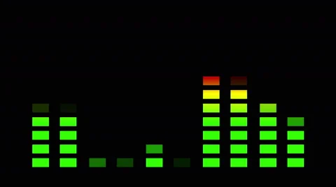Animation, equalizer stereo display bar, 4K Stock Footage 58245901