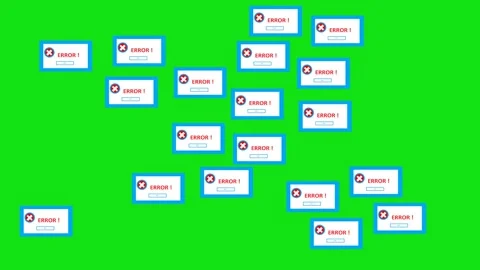 Animation errors windows on green background. Stock Footage 291429439