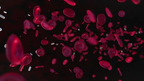 Animation of erythrocytes and tablets Vídeos de archivo 170740647
