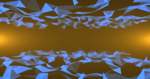 Animation of the evolution of two surfaces above and below in the form of tr Stock Footage 240835349