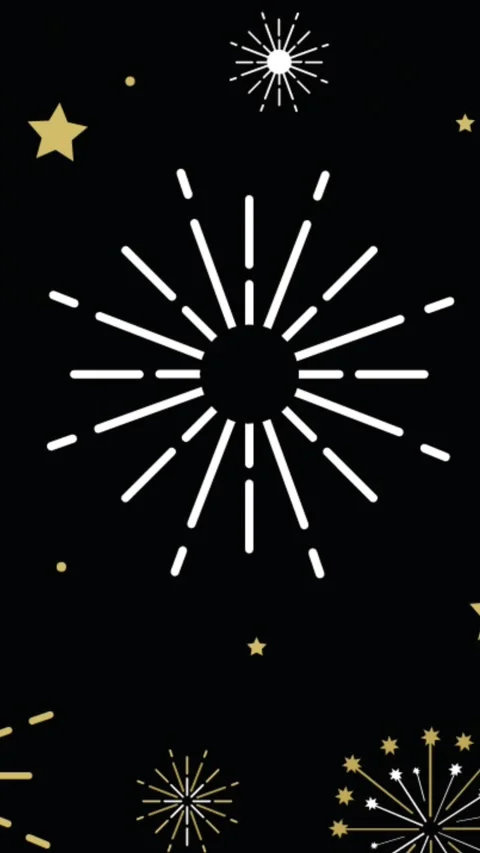 Animation of exploding white and gold fireworks scrolling on black background Stock Footage 319925787