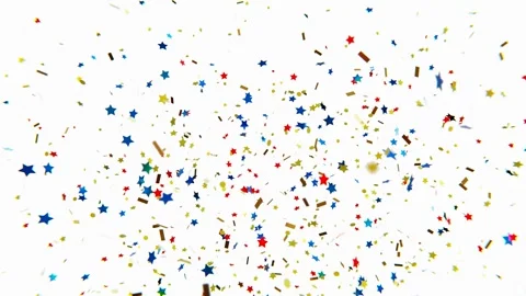 Animation of the explosion and fall of confetti Stock Footage 310313854