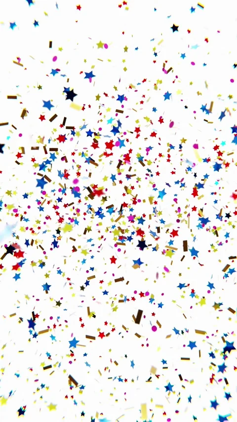 Animation of the explosion and fall of confetti Stock Footage 310780856
