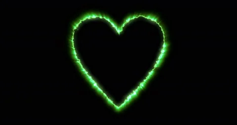 Animation of the explosion love symbol with the alpha channel Stock Footage 94186053