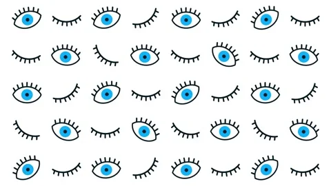 Animation of eye icon on white background. 4k video Stock Footage 150901989