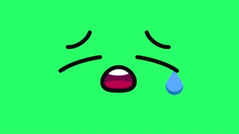  Animation face mark on green background.  Stock Footage 157209472