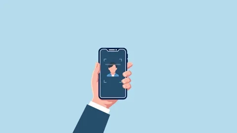 Animation Face Recognition in Action Video stock 303395271