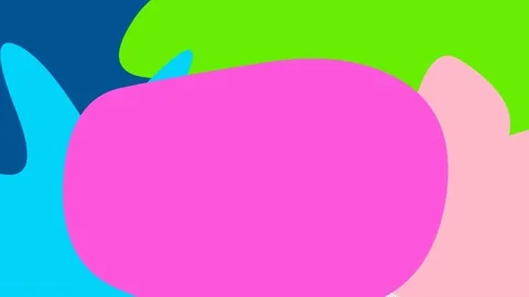 Animation of falling and spreading colored blobs Stock Footage 168592877