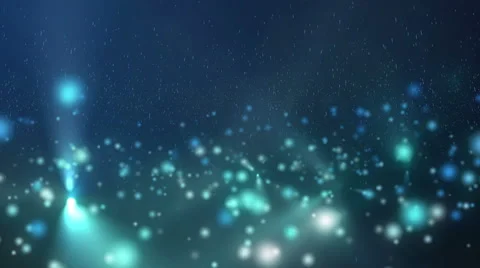Animation of falling blue glowing spheres Stock Footage 64731846