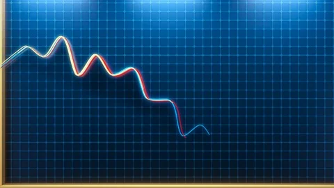 Animation of a falling chart. Stock Footage 128840182