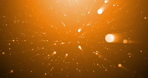 Animation of falling confetti and light rays over orange background Stock Footage 330783115