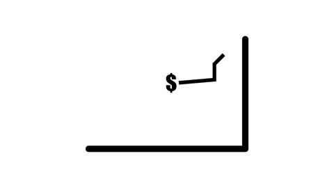 Animation of falling dollar currency value Stock Footage 318122037