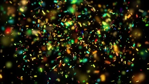 Animation of falling down confetti Stockbeeldmateriaal 71801410