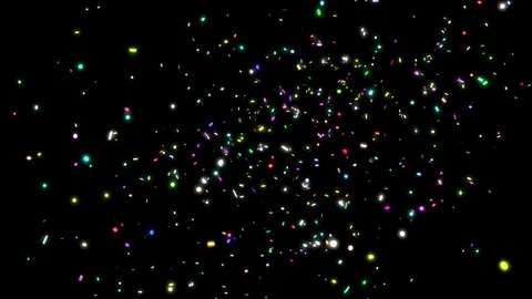 Animation of falling down confetti Vídeo Stock 71936977