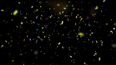 Animation of falling down confetti Video stock 71937266