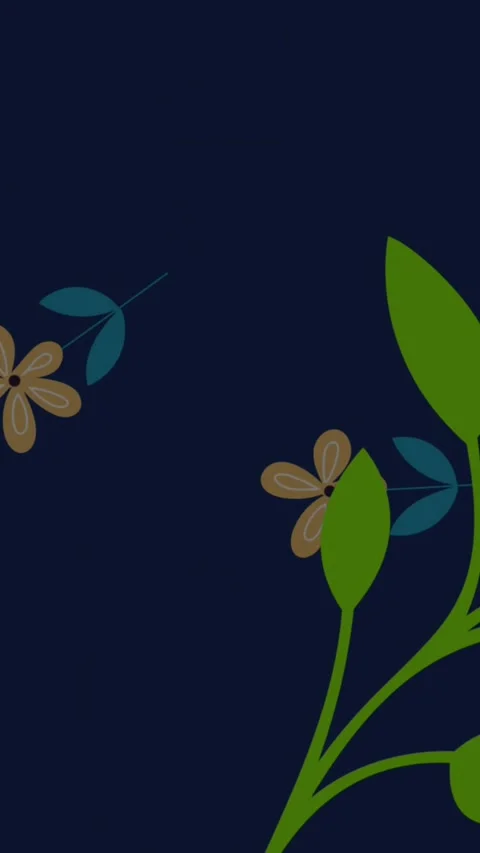 Animation of falling flowers and leaves against black background Stock Footage 344706501