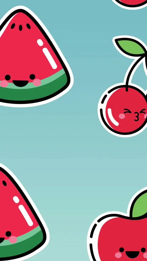 Animation of falling fruits over blue background Stock Footage 344284906
