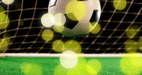 Animation of falling glowing lights over... | Stock Video | Pond5
