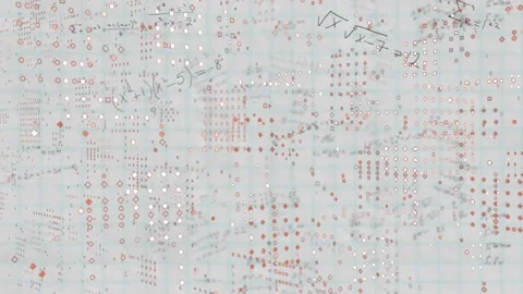 Animation of falling mathematical equati... | Stock Video | Pond5